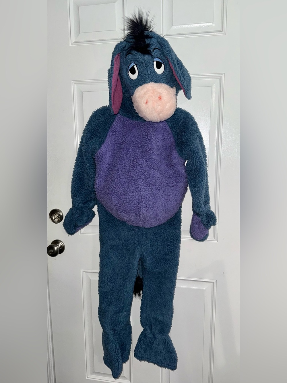 Disney EEYORE Winnie the Pooh Fuzzy Halloween Costume Child size 4/6 years
